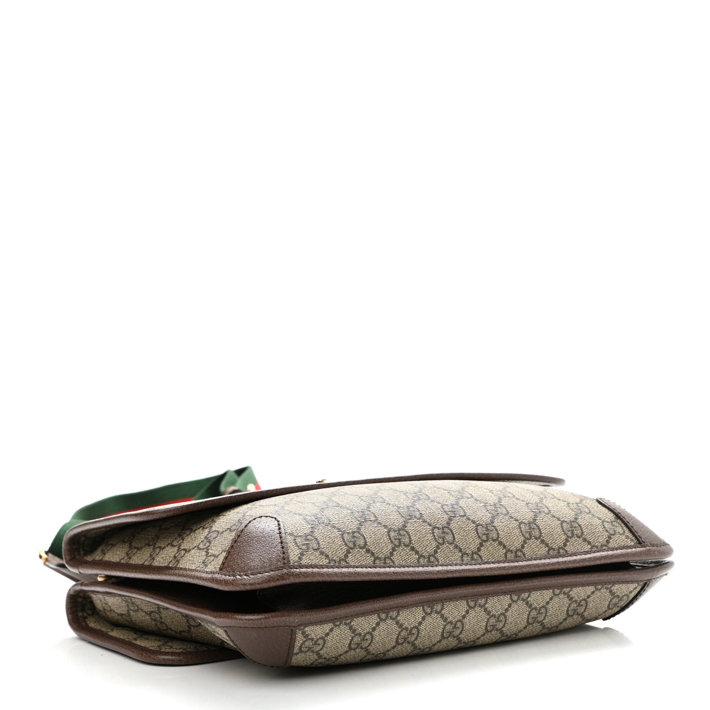 GG Supreme Monogram Web Neo Vintage Double Flap Messenger Bag Beige New Acero