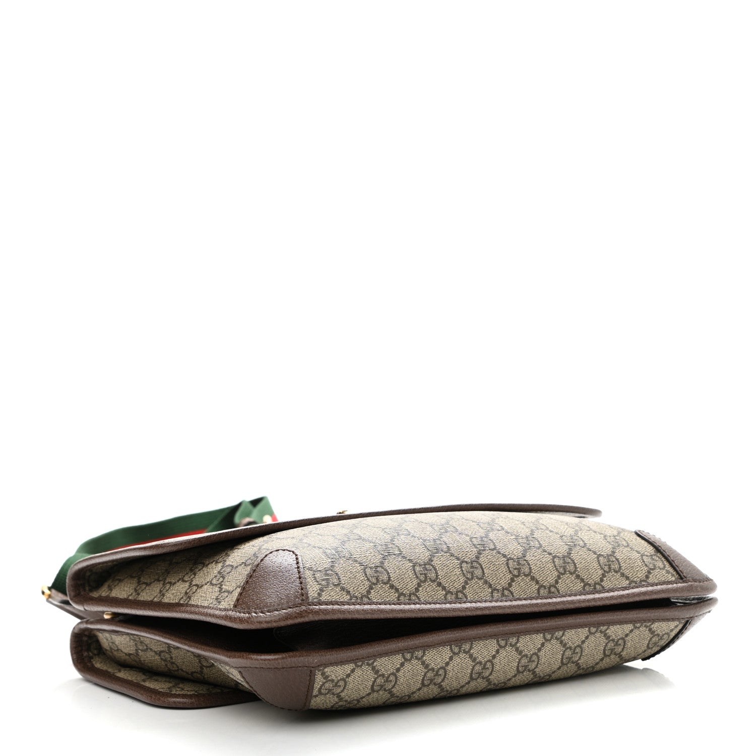 Gucci GG Supreme Monogram Web Neo Vintage Double Flap Messenger Bag Beige New Acero 4 of 12