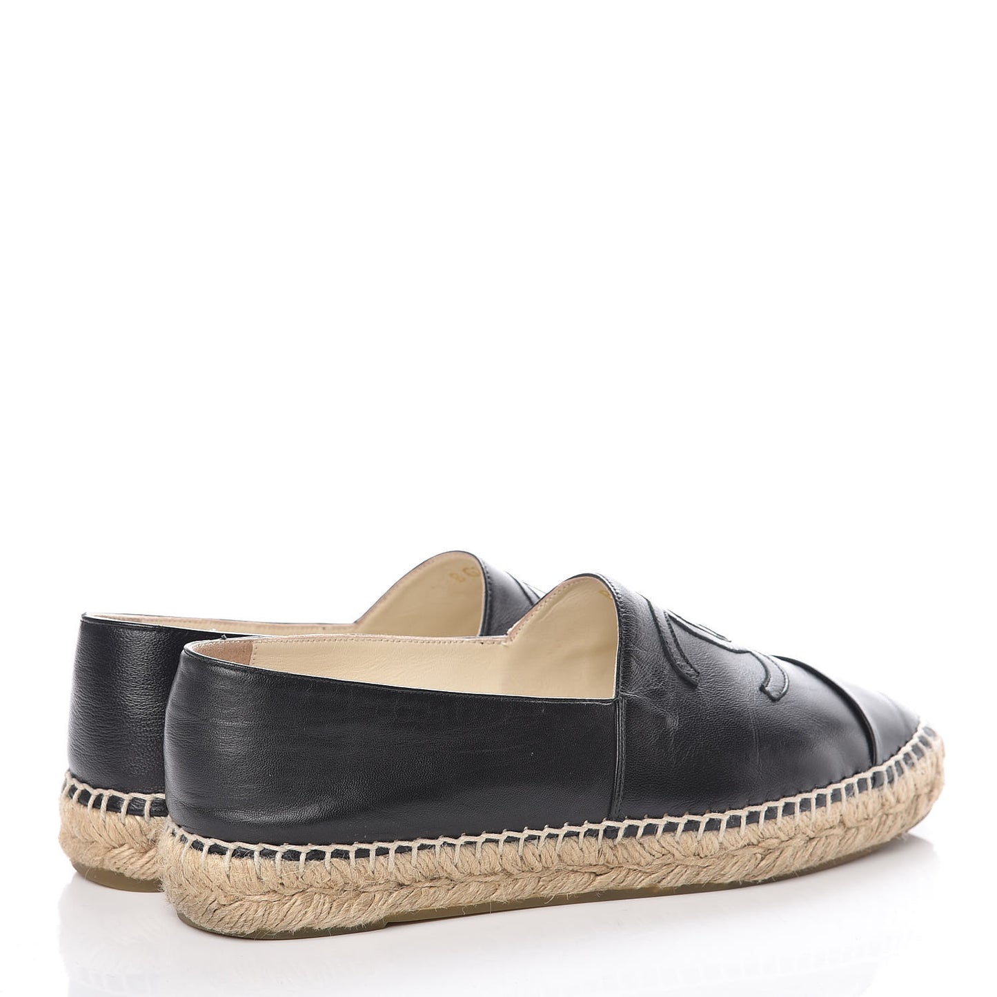Lambskin CC Espadrilles 38 Black