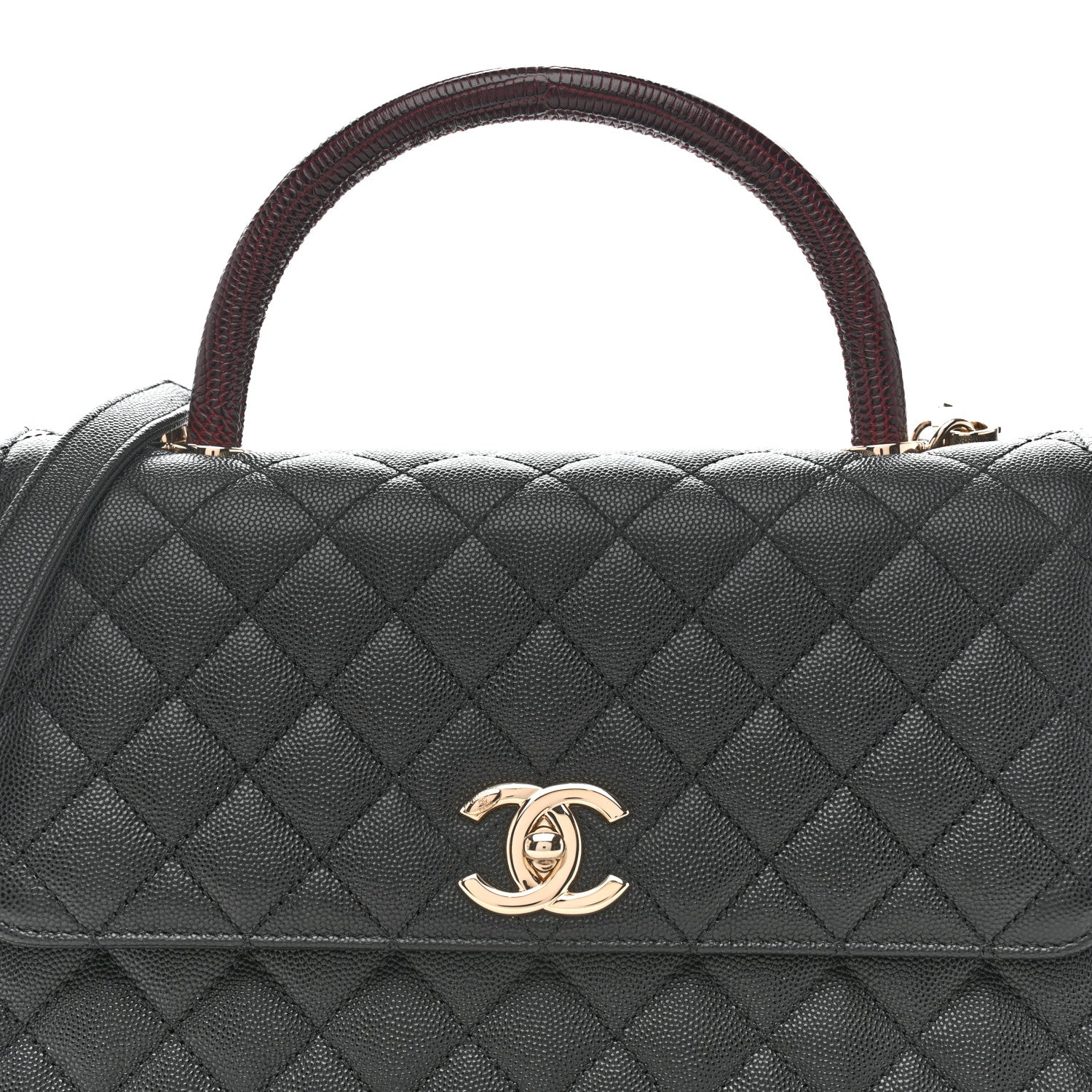 Chanel Caviar Quilted Small Coco Handle Flap Black 8 of 12
