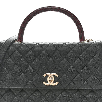Chanel Caviar Quilted Small Coco Handle Flap Black 8 of 12