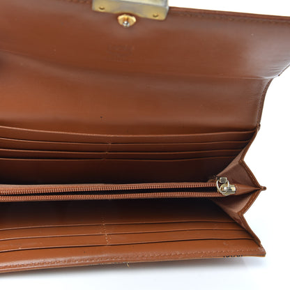 MCM Visetos Continental Flap Wallet Cognac 5 of 6