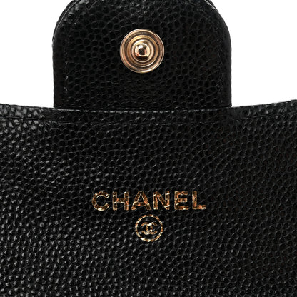 Chanel Caviar Quilted Flap Card Holder Wallet Black 6 of 9