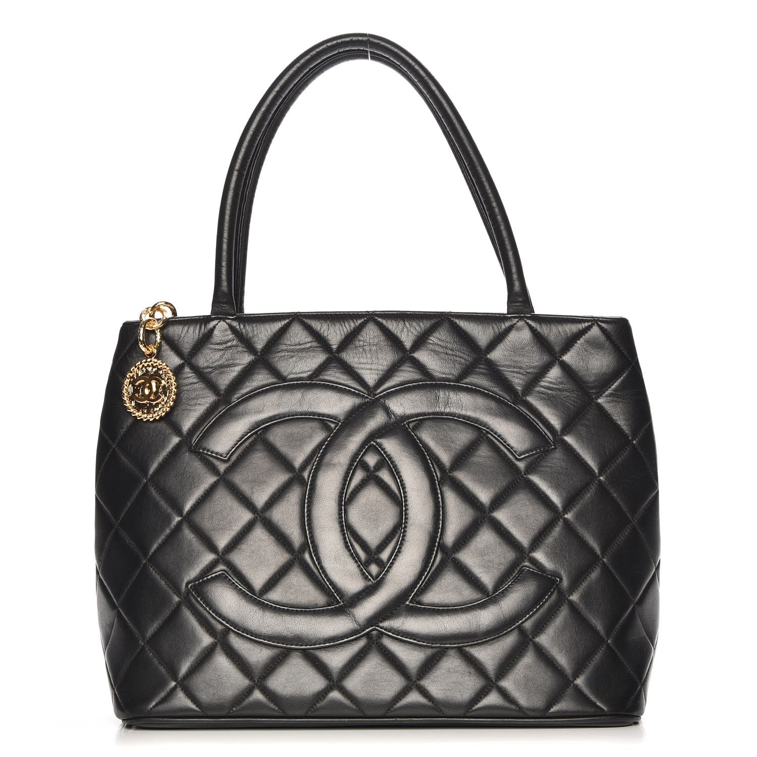 Chanel Lambskin Quilted Medallion Tote Black 1 of 10