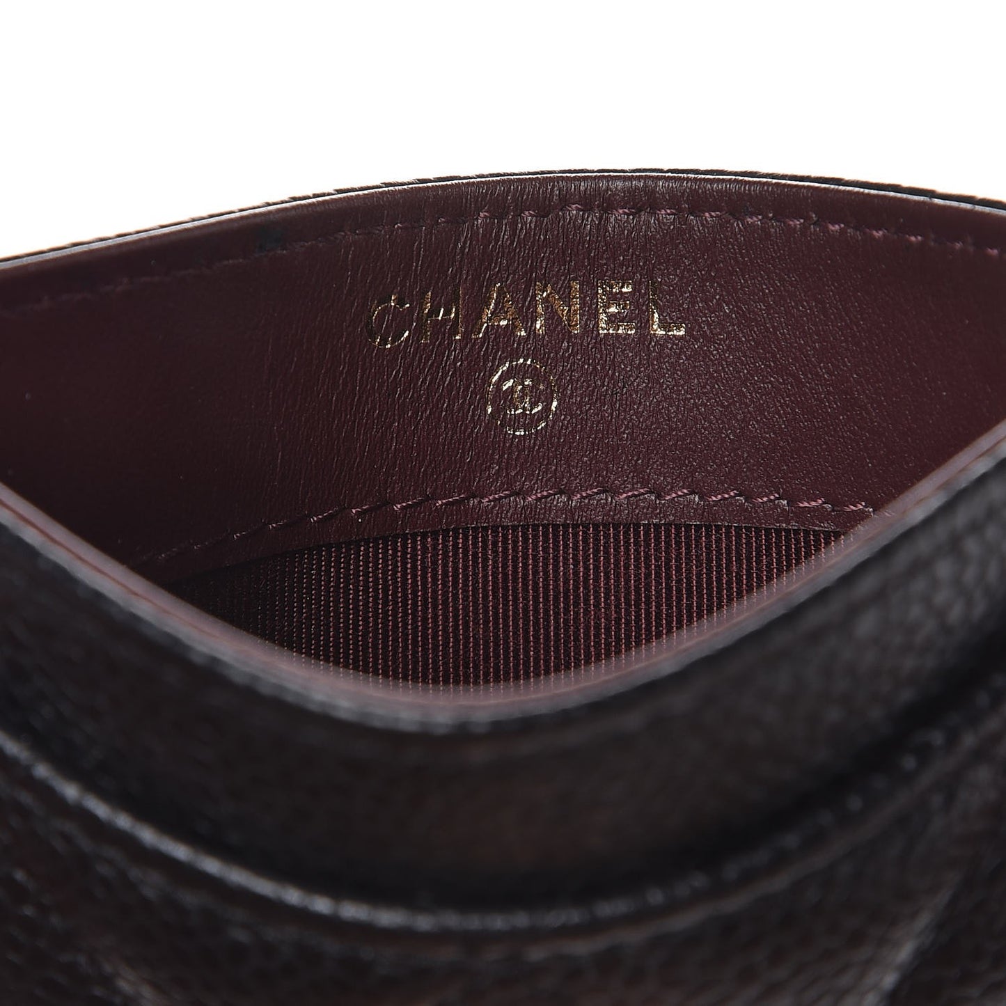 Caviar Quilted Card Holder Black