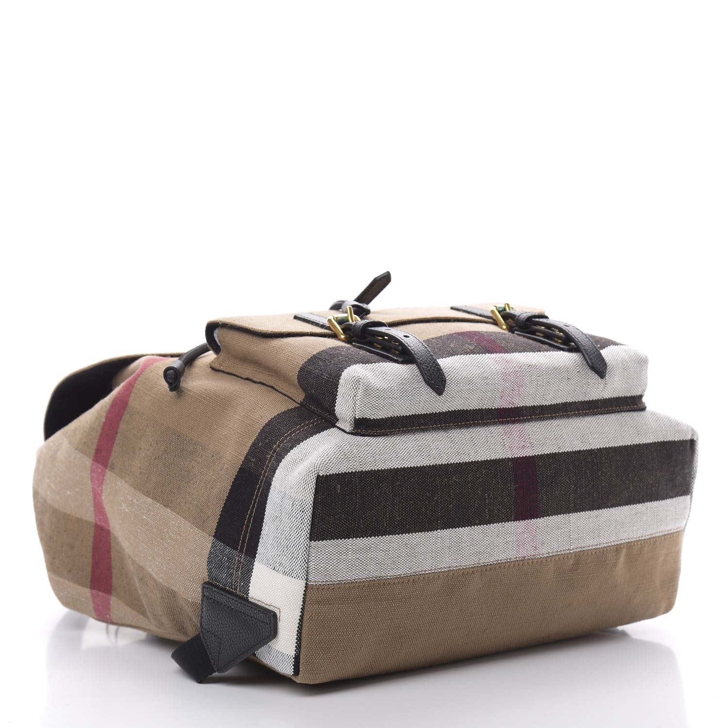 Burberry Canvas Mega Check Brookdale Backpack Black 3 of 10
