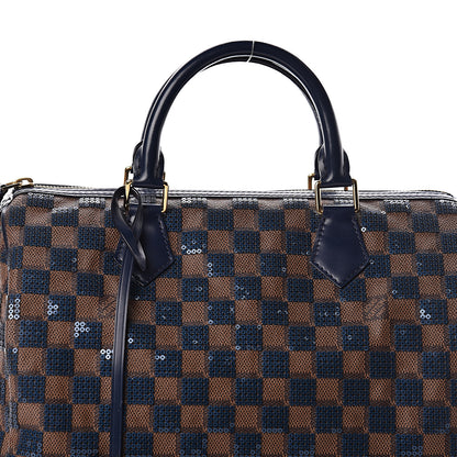 Louis Vuitton Damier Paillettes Speedy 30 Blue 8 of 10