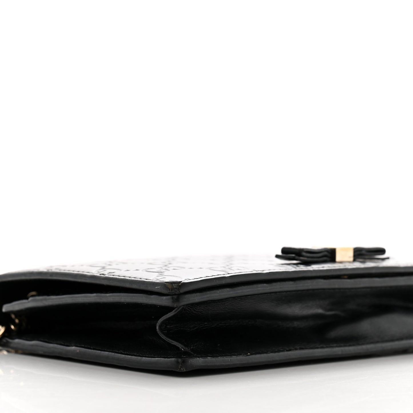 Guccissima Signature Bowy Chain Wallet Black