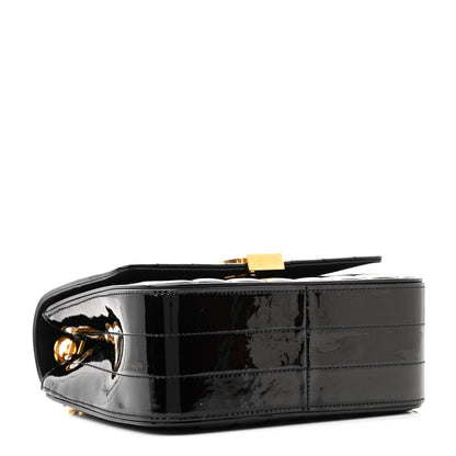 Saint Laurent Patent Calfskin Matelasse Monogram Medium Vicky Chain Bag Black 4 of 14