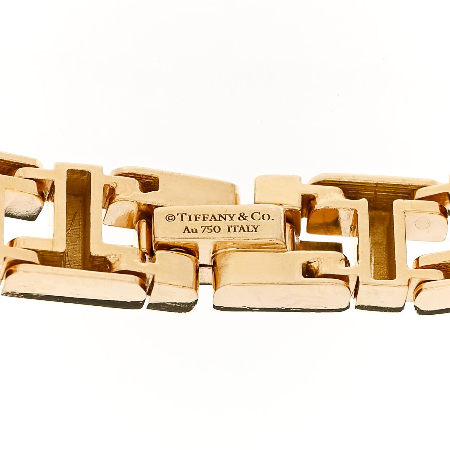 Tiffany 18K Yellow Gold Narrow T True Bracelet 3 of 5