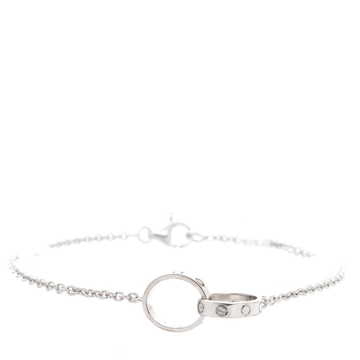 18K White Gold Interlocking LOVE Bracelet