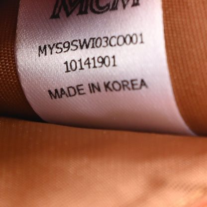 MCM Visetos Patent Trifold Wallet Cognac Orange 7 of 8