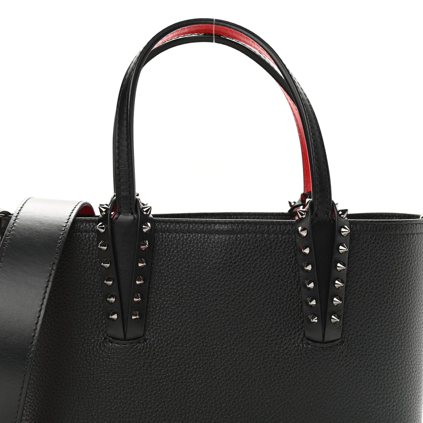 Calfskin Spikes Mini East West Cabata Tote Black