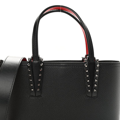 Christian Louboutin Calfskin Spikes Mini East West Cabata Tote Black 8 of 10