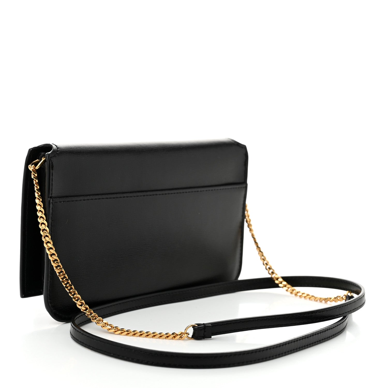 Saint Laurent Smooth Calfskin Monogram Phone Holder Crossbody Black 3 of 10