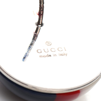 Gucci Resin Web Stud Earrings Blue Red 4 of 4
