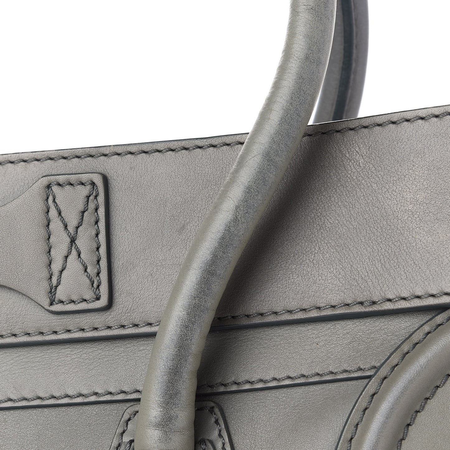 Smooth Calfskin Mini Luggage Grey