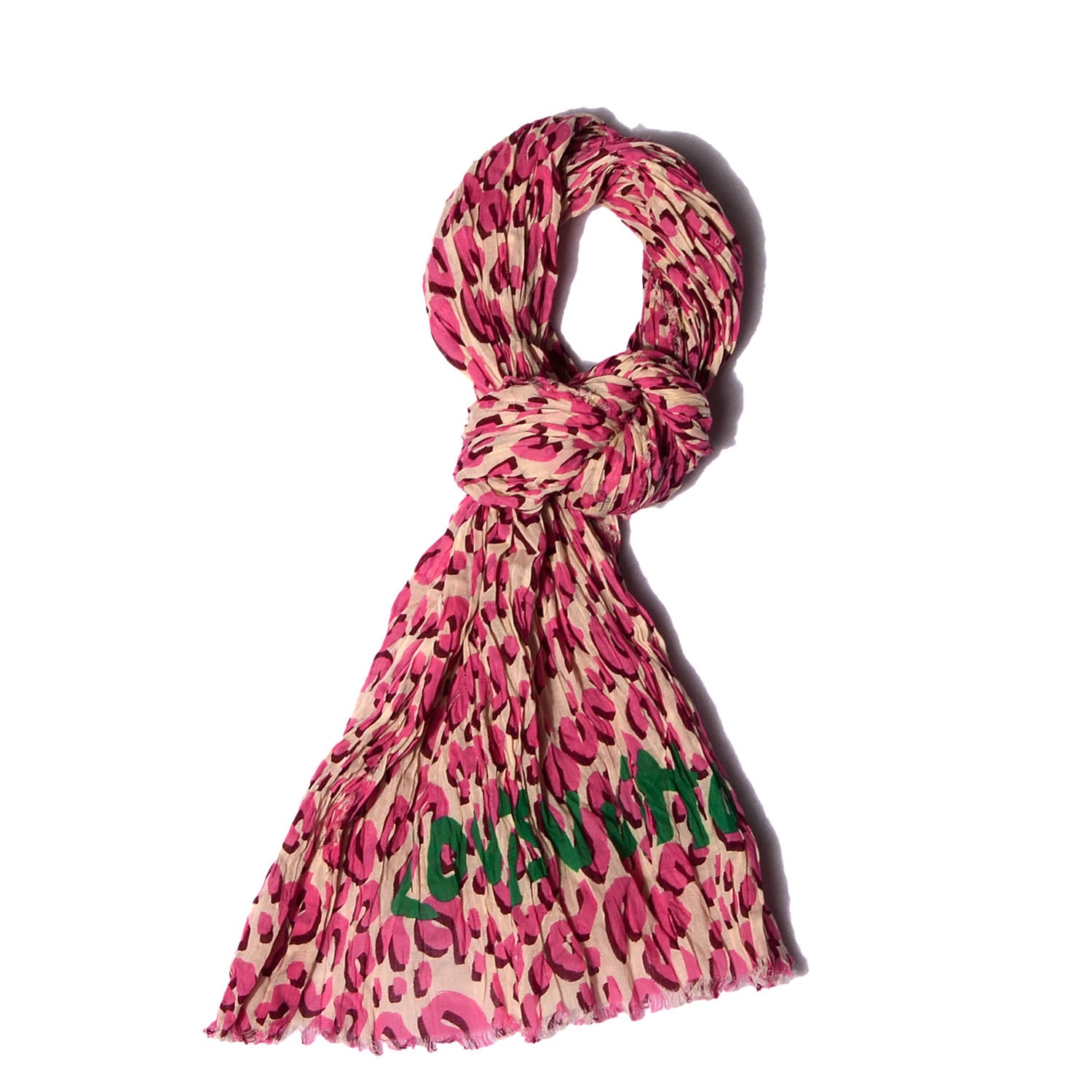 Louis Vuitton Cotton Leopard Pareo Blanc Corail 1 of 6