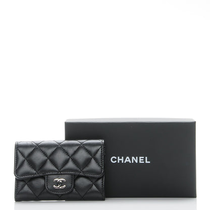 Chanel Lambskin Quilted Flap Card Holder Black 9 of 9