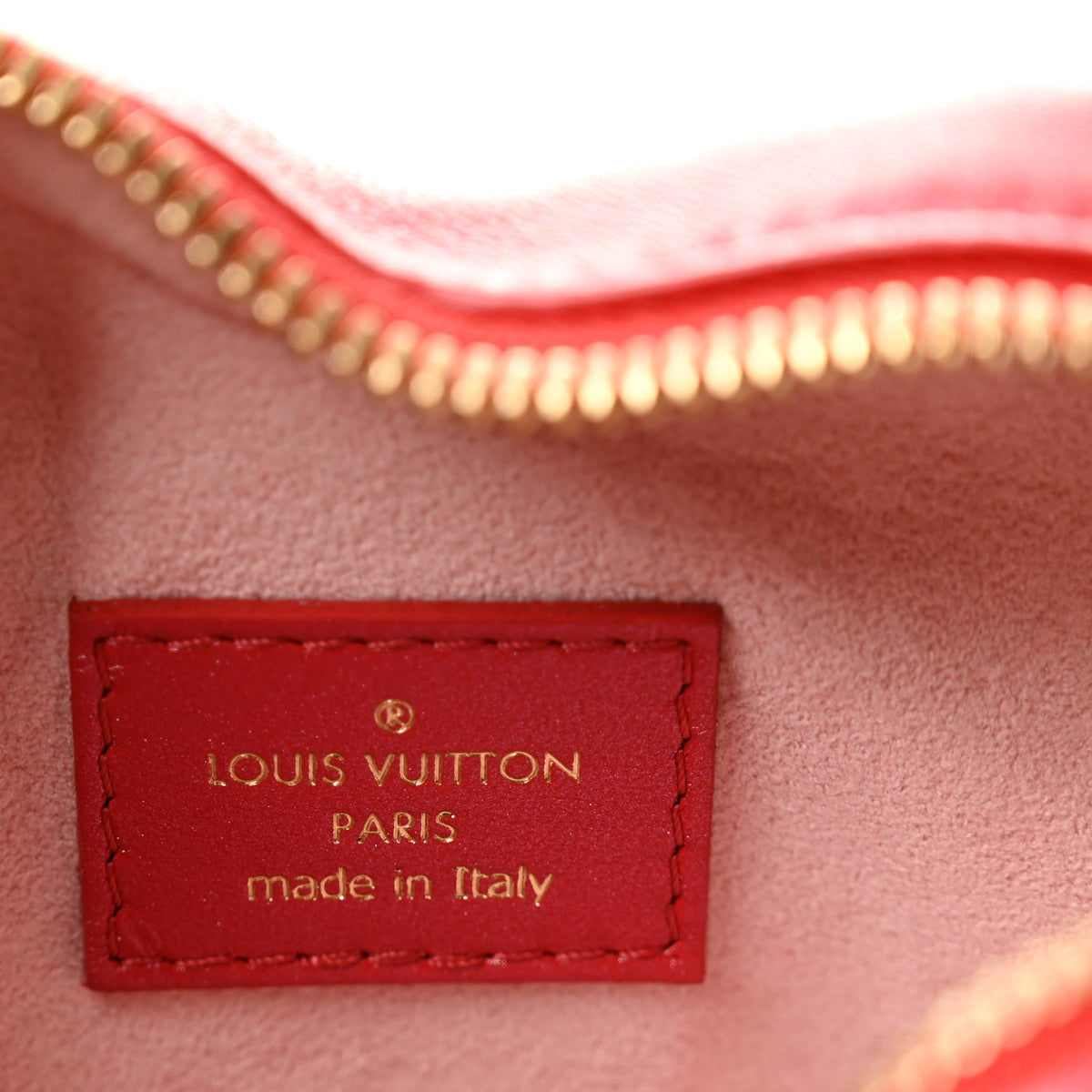 Lambskin Embossed Monogram Fall In Love Sac Coeur Heart Chain Bag Lipstick Red