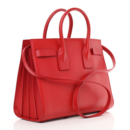 Saint Laurent Calfskin Small Sac De Jour Vermillion 3 of 11