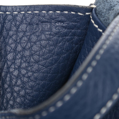 Hermes Taurillon Clemence Halzan 31 GM Bleu Saphir 7 of 16