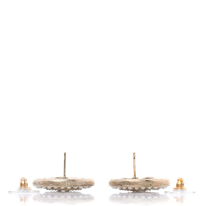 Chanel Pearl CC Round Earrings Gold 3 of 5