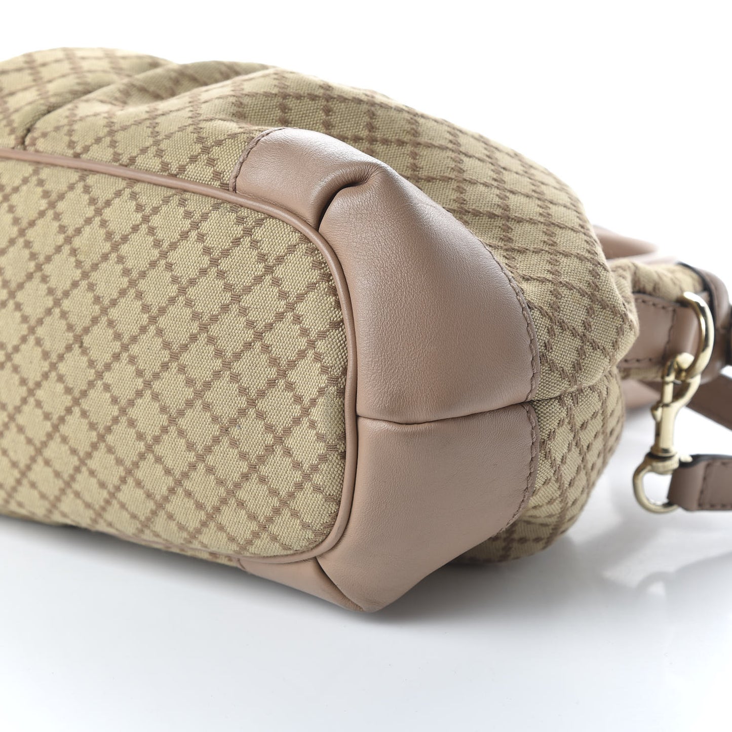 Diamante Medium Sukey Top Handle Bag Beige Pink