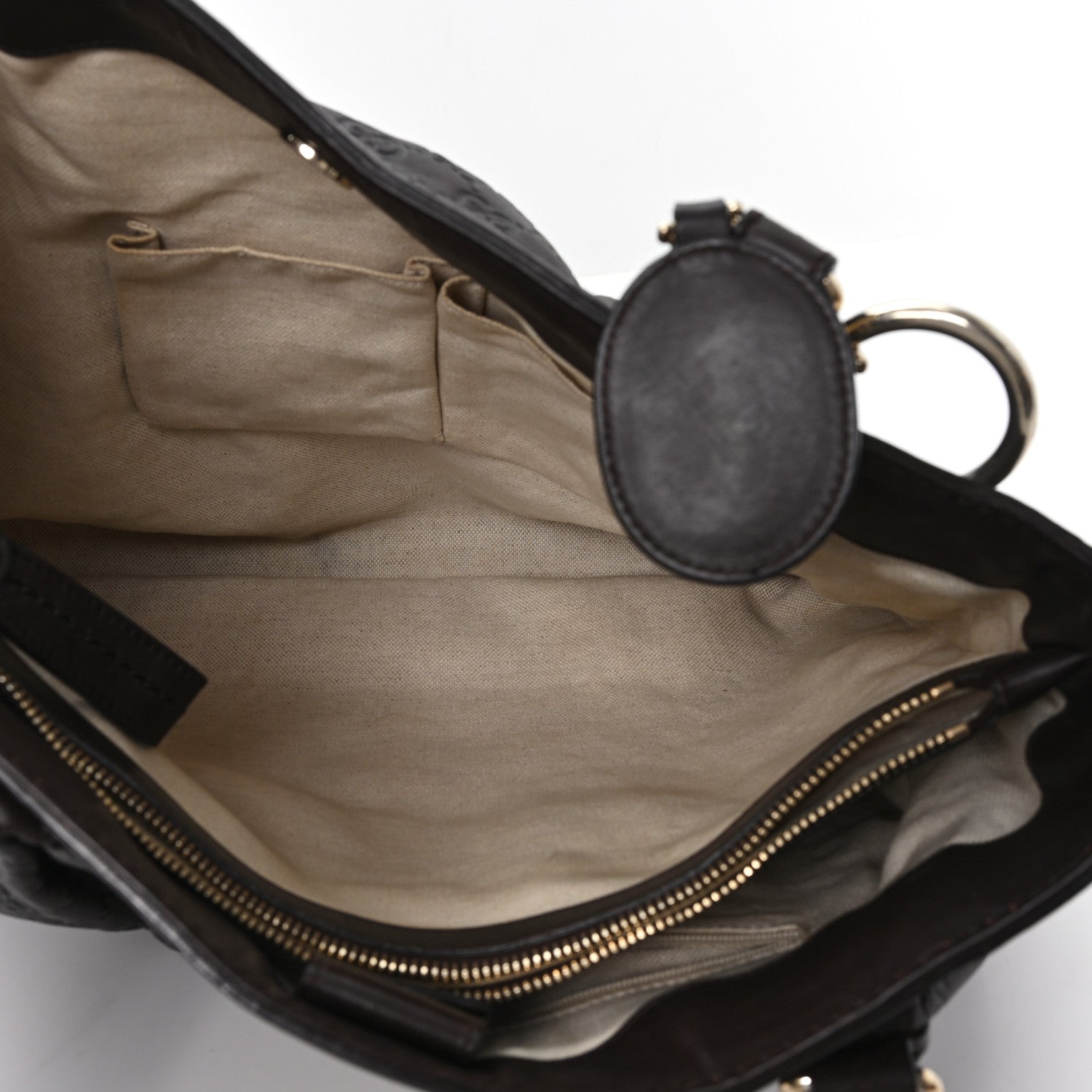 Gucci Guccissima Medium Sukey Top Handle Tote Chocolate 5 of 10