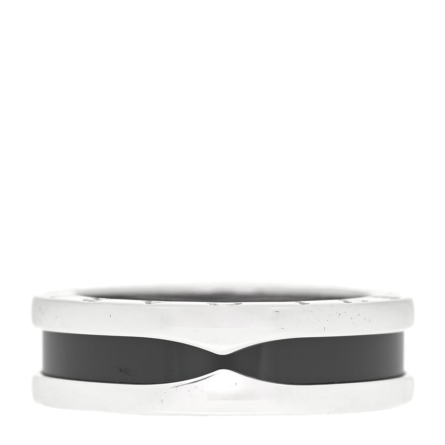 Bulgari Sterling Silver Ceramic Save The Children One-Band Ring 56 7.5 3 of 6