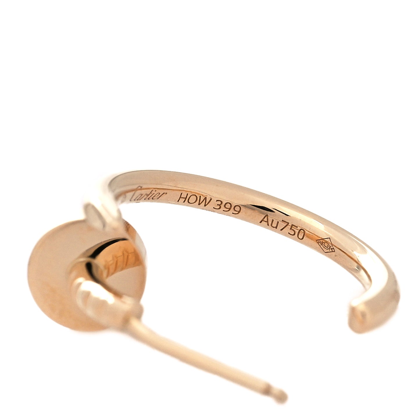18K Yellow Gold Juste Un Clou Hoop Earrings