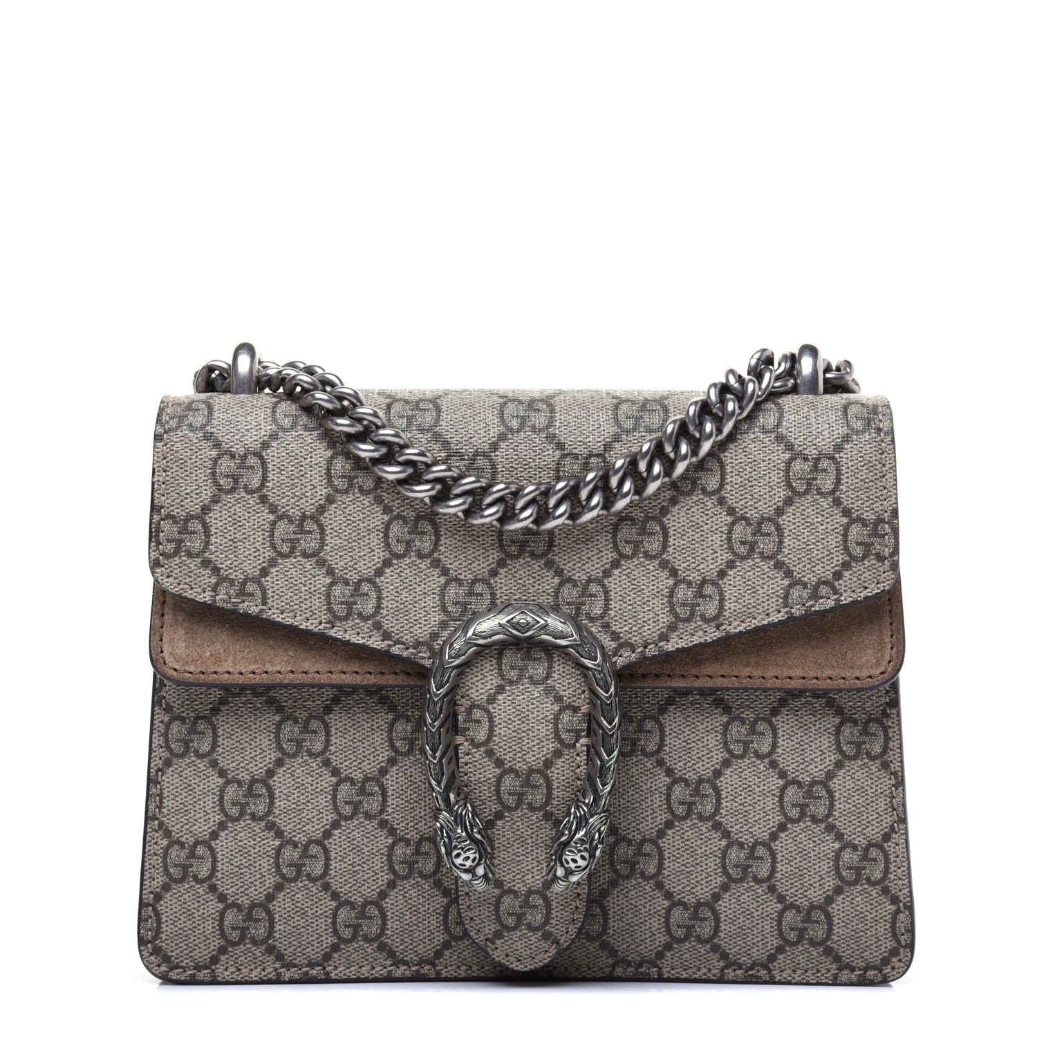Gucci GG Supreme Monogram Mini Dionysus Shoulder Bag Taupe 1 of 12