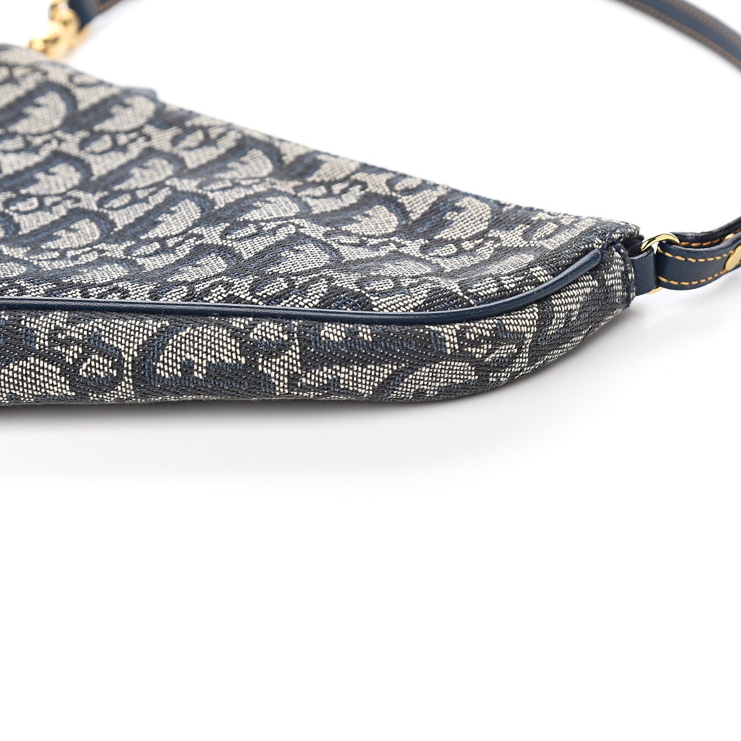 Christian Dior Monogram Mini Saddle Pochette Navy 8 of 9