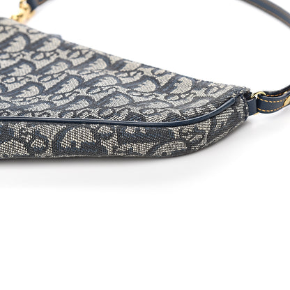 Christian Dior Monogram Mini Saddle Pochette Navy 8 of 9