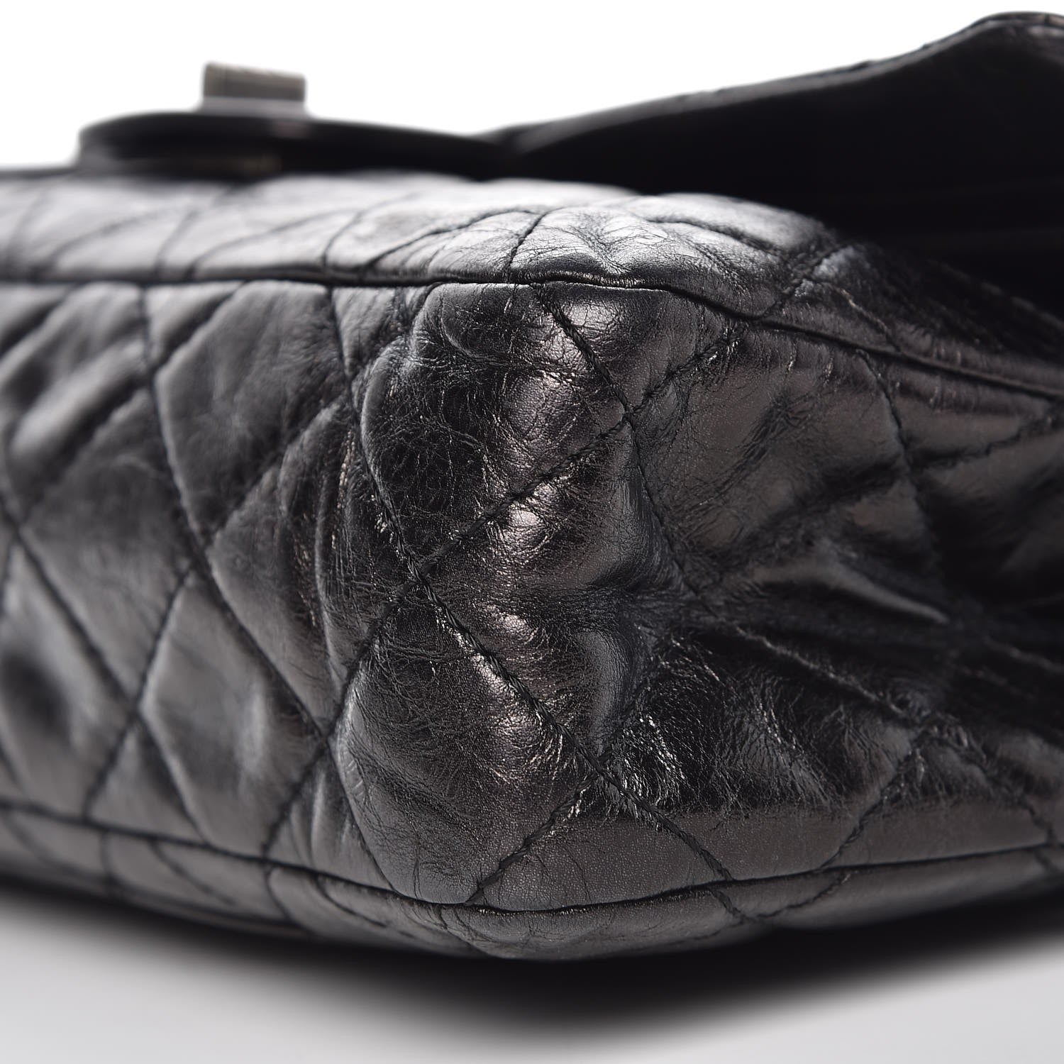Chanel Metallic Aged Calfskin Quilted 2.55 Reissue 227 Flap Dark Silver 10 of 18