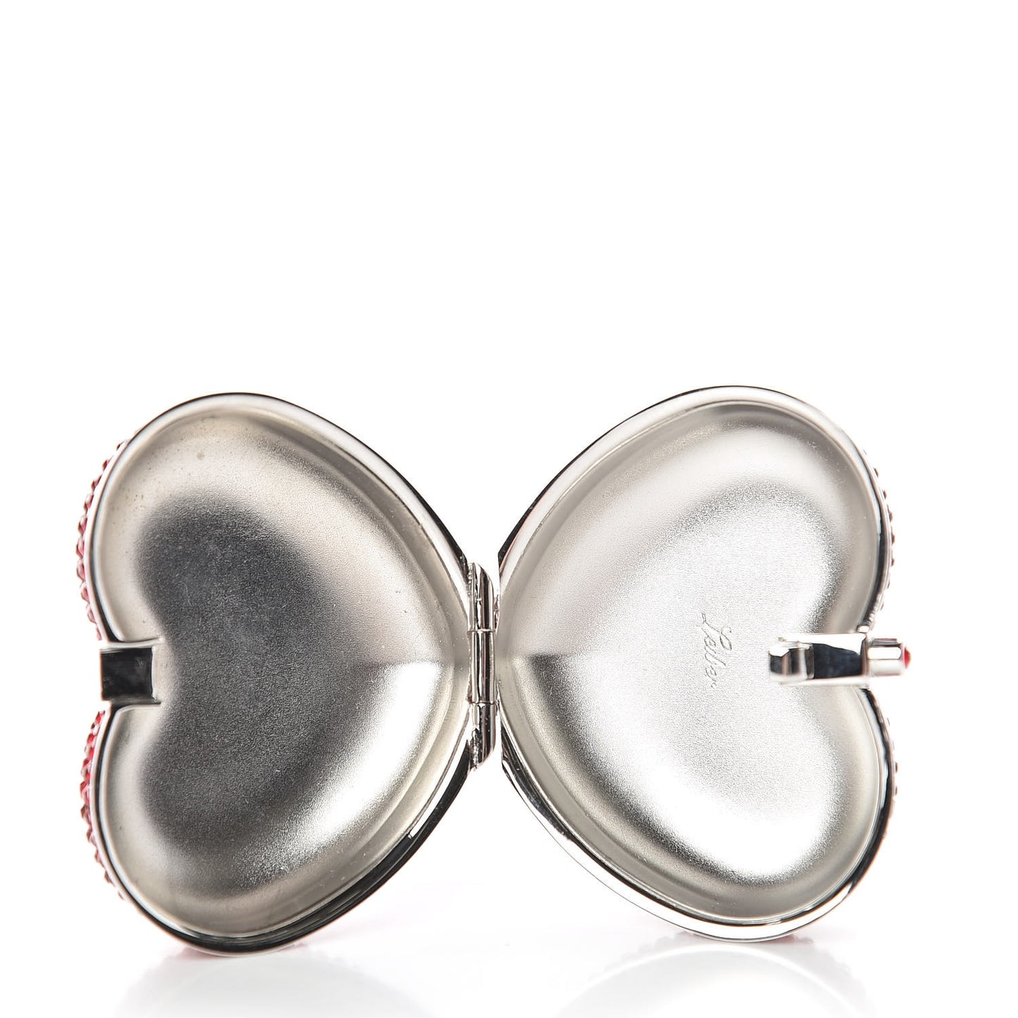 Crystal Heart Minaudiere Pill Box