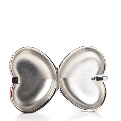 Judith Leiber Crystal Heart Minaudiere Pill Box 3 of 4