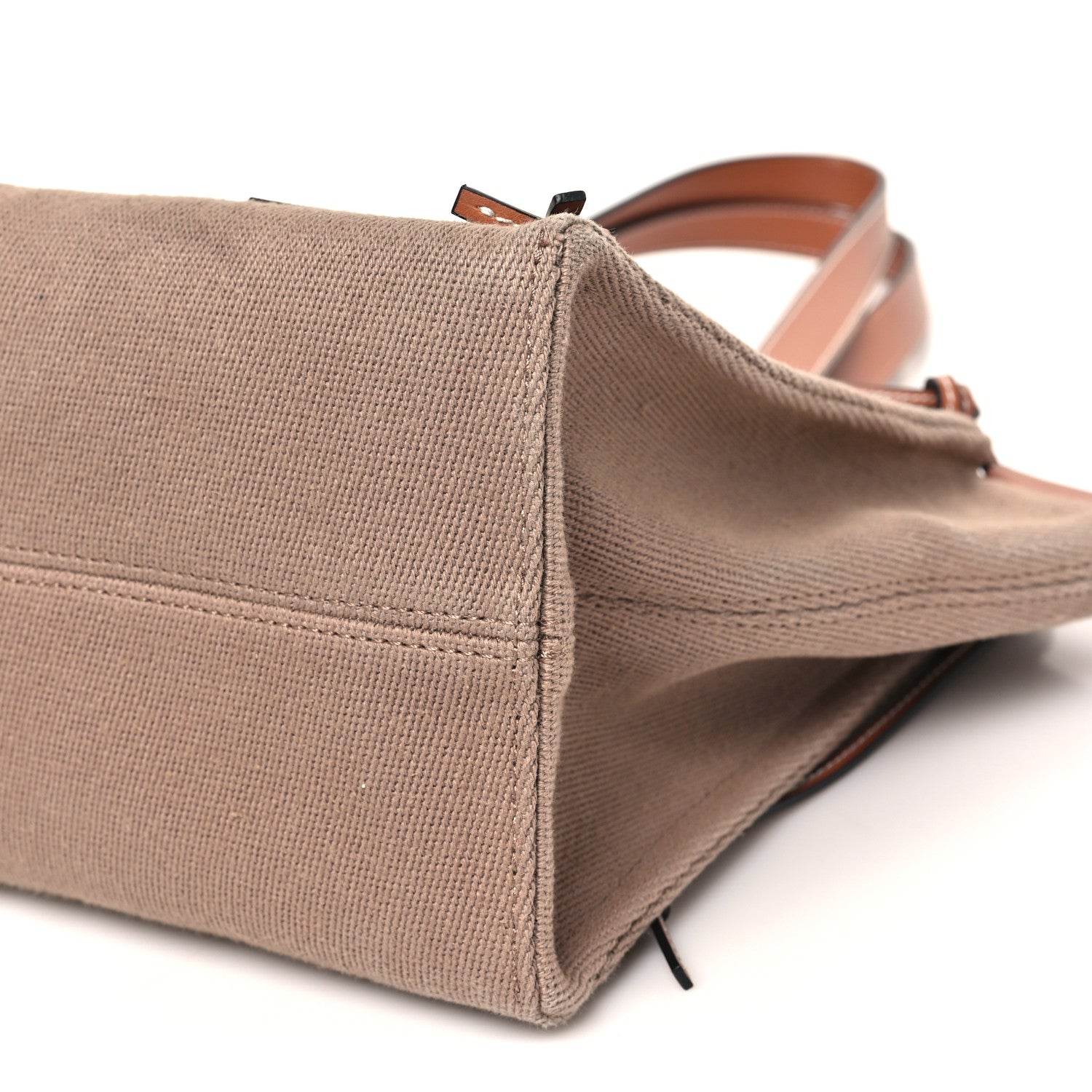 Loewe Canvas Calfskin Cushion Tote Taupe 9 of 10