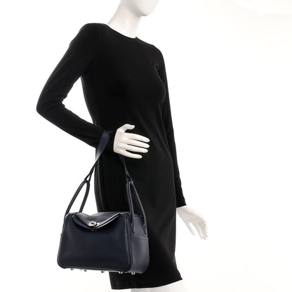 Hermes Taurillon Clemence Lindy 26 Bleu Nuit 2 of 7
