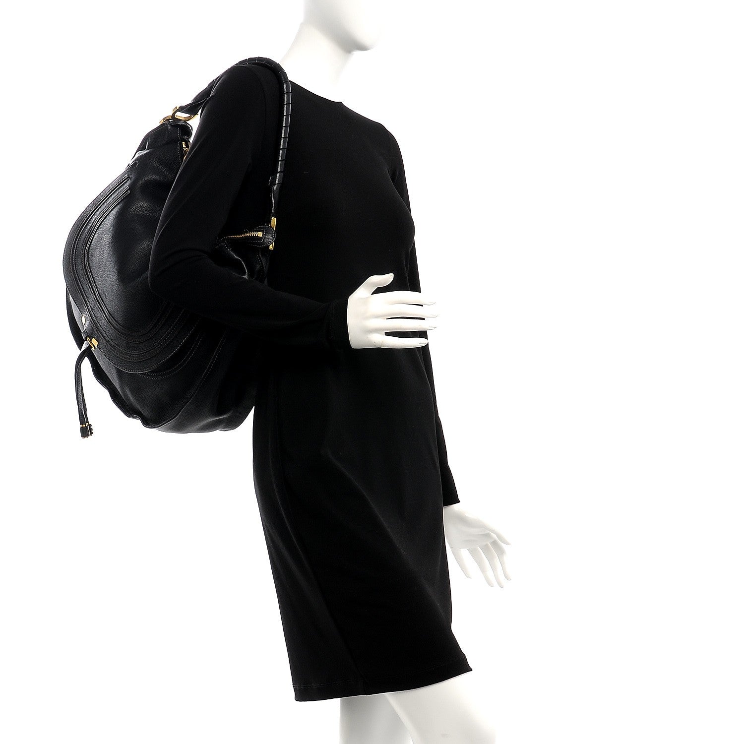 Chloe Calfskin Large Marcie Hobo Black 2 of 8