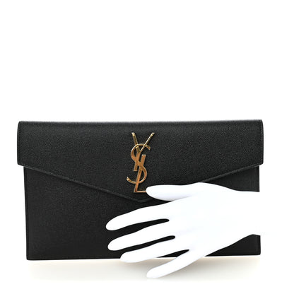 Saint Laurent Grain De Poudre Uptown Pouch Black 2 of 7