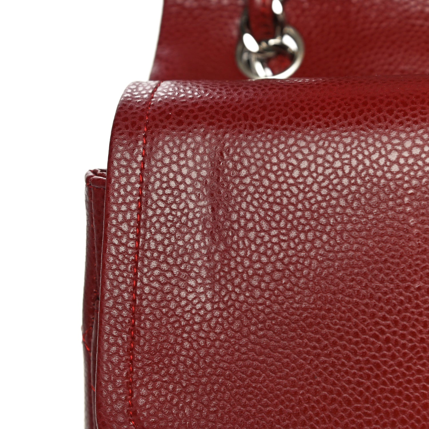 Chanel Caviar Quilted Jumbo Double Flap Dark Red 20 of 20
