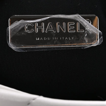Chanel Glossy Calfskin Quilted Medium Chanel 19 Flap White Black 6 of 9