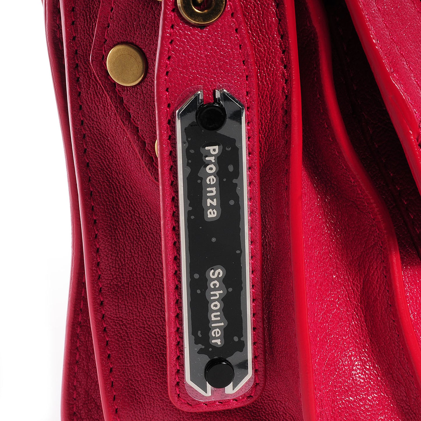 Leather PS1 Mini Pouch Messenger Bag Raspberry