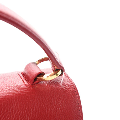 Saint Laurent Calfskin Canvas Small Muse Two Red 8 of 11