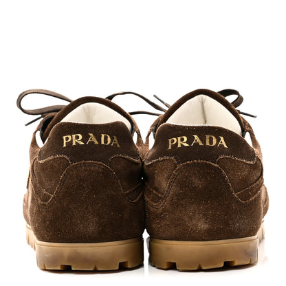 Prada Scamosciato Suede Triangle Mens Trail Sneakers 7 Moro 6 of 10