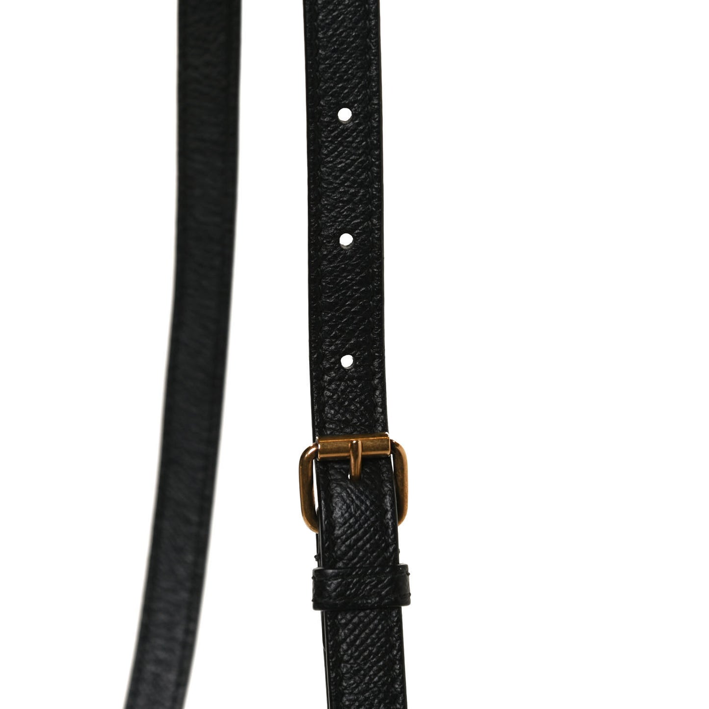 Signature Grained Calfskin XXS Ville Top Handle Bag Black White