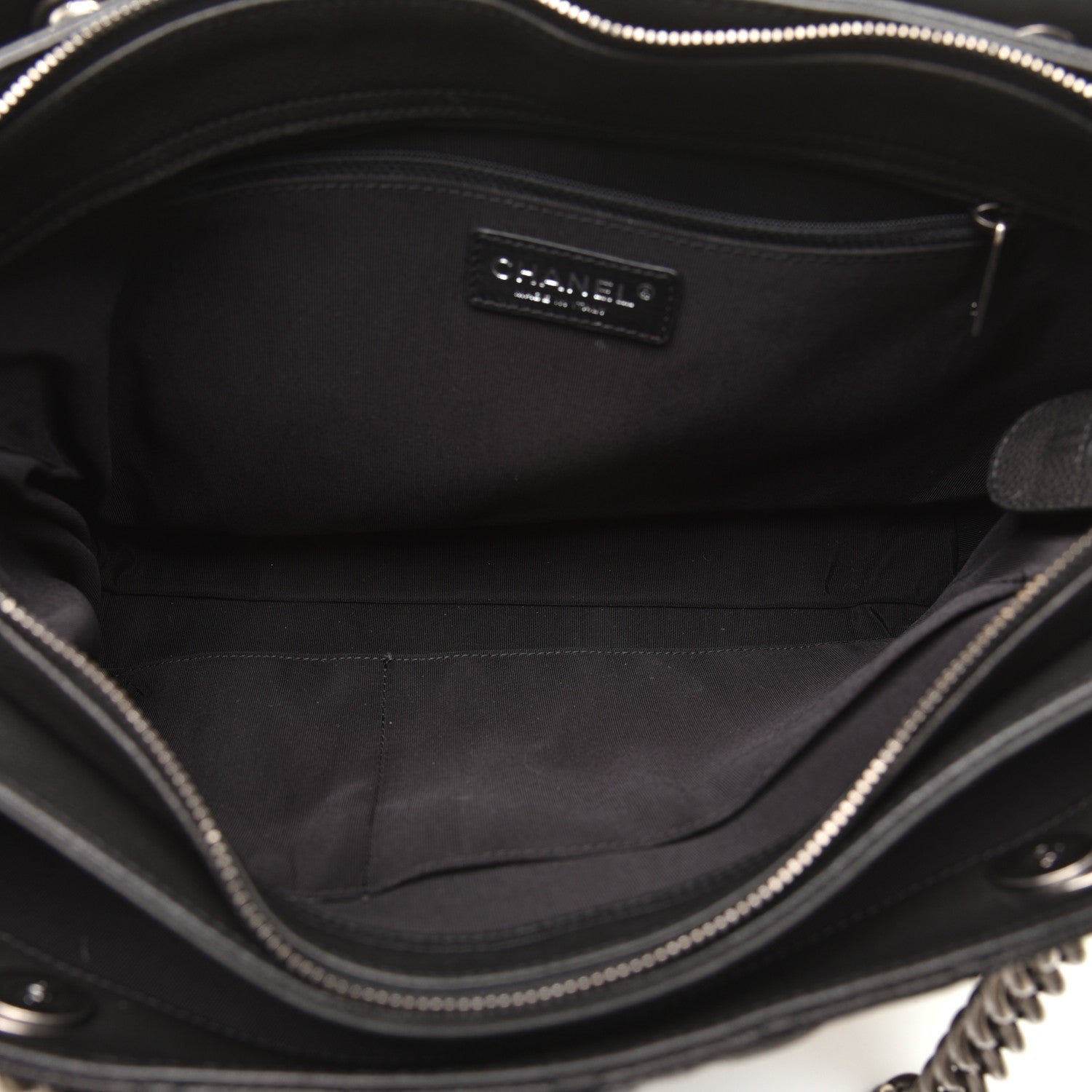 Chanel Caviar Quilted Medium Rock In Rome Tote Black 5 of 10