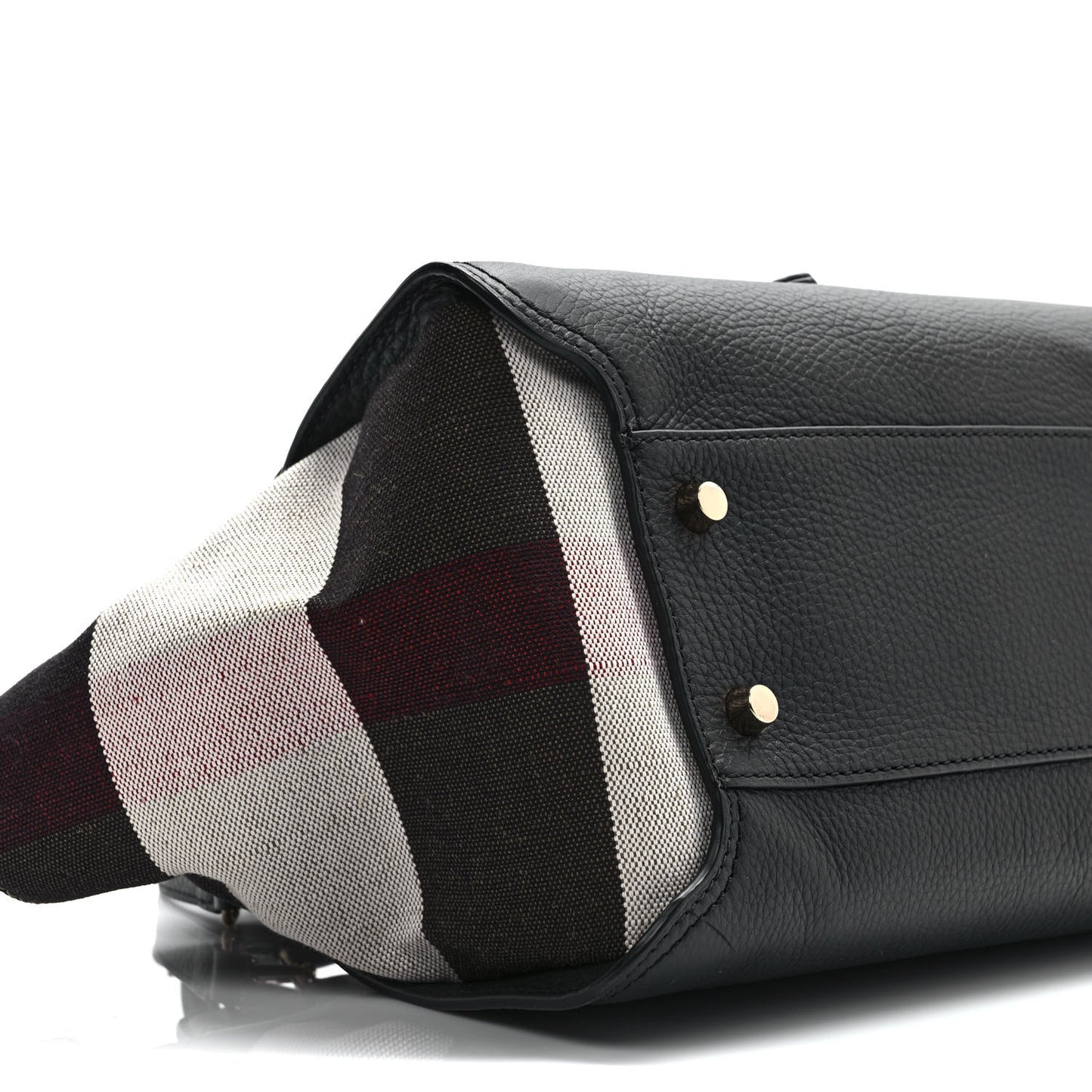 Mega Check Grained Calfskin Medium Harcourt Satchel Black