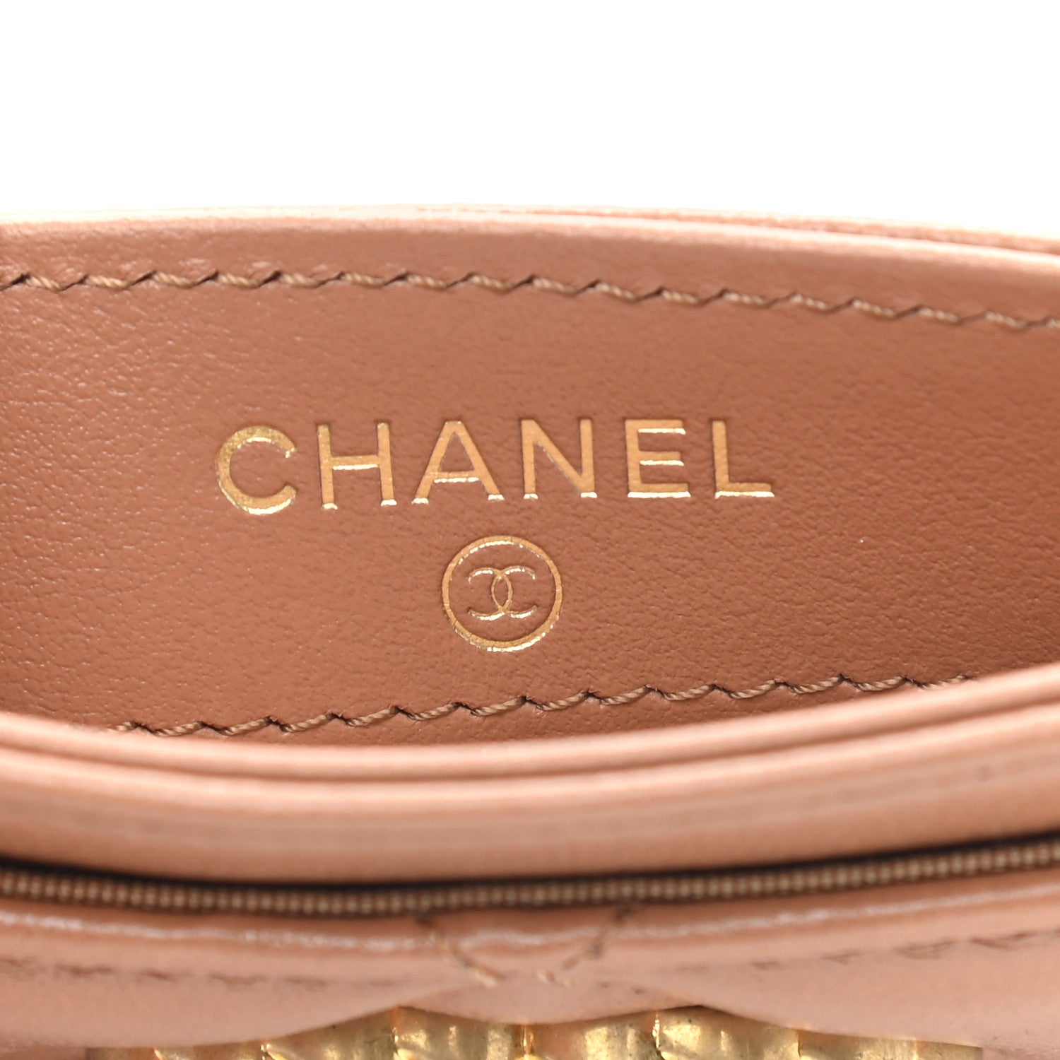 Chanel Lambskin Quilted Chanel 19 Card Holder Brown 6 of 7